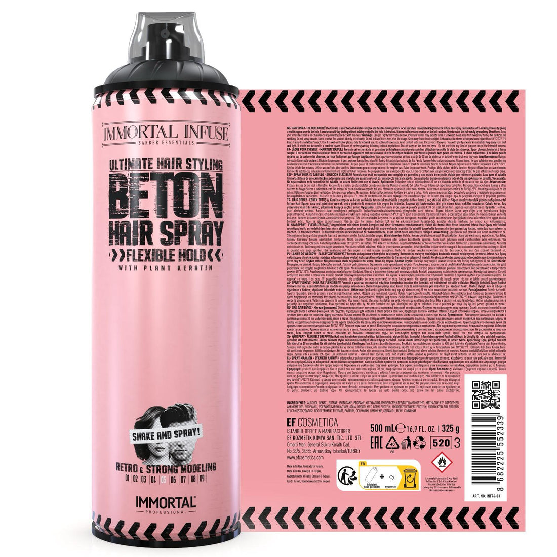 'Beton Hair Spray Flexible Hold' low shine/plant keratin/500ml