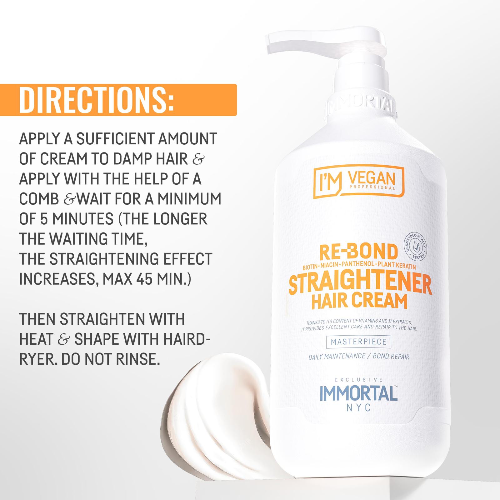 Vegan Shampoo Straightener Cream