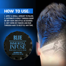 Coloring Hair Wax in Blue